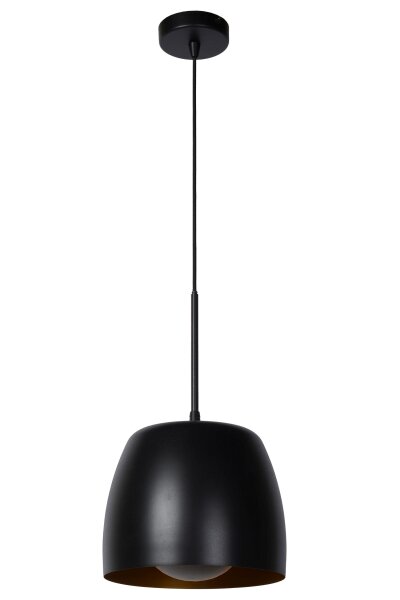 Hängelampe verstellbar Metall Schwarz E27 Ø24 cm modern