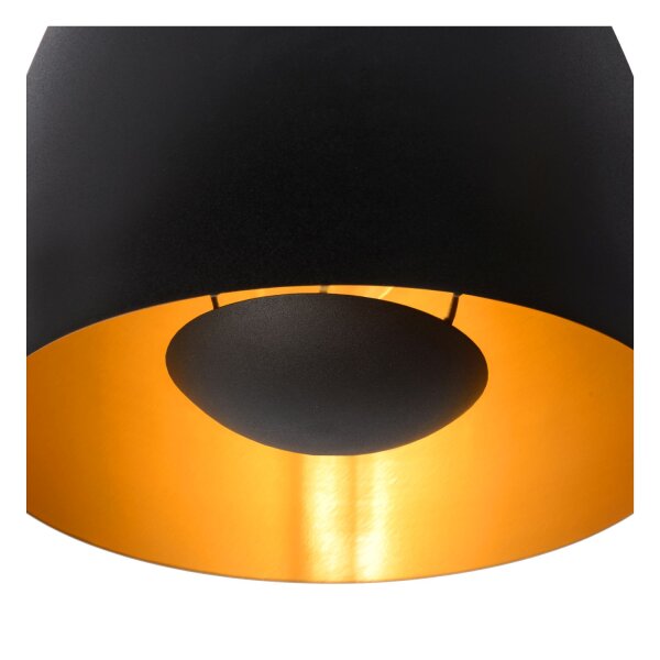 Hängelampe verstellbar Metall Schwarz E27 Ø24 cm modern