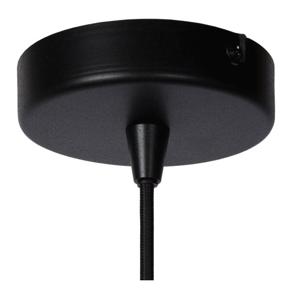 Hängelampe verstellbar Metall Schwarz E27 Ø24 cm modern