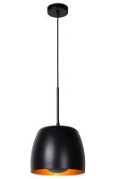 H&auml;ngelampe verstellbar Metall Schwarz E27 &Oslash;24 cm modern