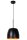 Hängelampe verstellbar Metall Schwarz E27 Ø24 cm modern