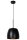 Hängelampe verstellbar Metall Schwarz E27 Ø24 cm modern