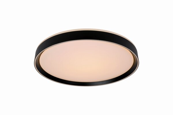 LED Deckenleuchte dimmbar blendarm Schwarz 2700K Ø30 cm