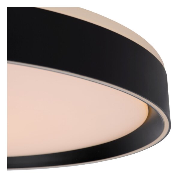 LED Deckenlampe dimmbar blendarm Schwarz 2700K Ø50 cm
