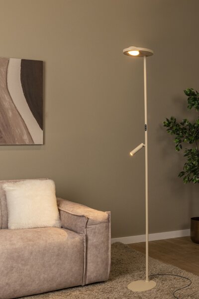 LED Stehlampe schwenkbar Taupe CCT 2700-4000K H:177 cm