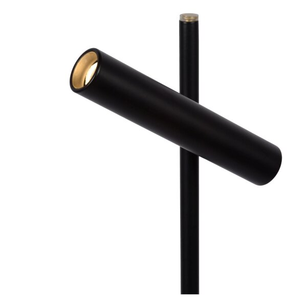 LED Stehlampe schwenkbar Touchdimmer Schwarz 3000K