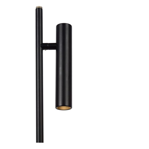 LED Stehlampe schwenkbar Touchdimmer Schwarz 3000K