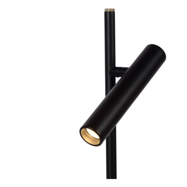 LED Stehlampe schwenkbar Touchdimmer Schwarz 3000K