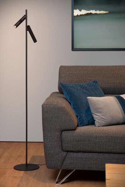 LED Stehleuchte schwenkbar Touch Schwarz 3000K 140 cm