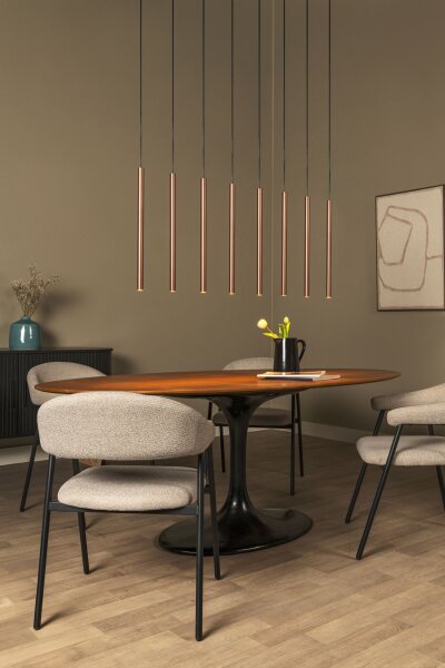 Pendelleuchte verstellbar Kaffeebraun G9 L:120 cm