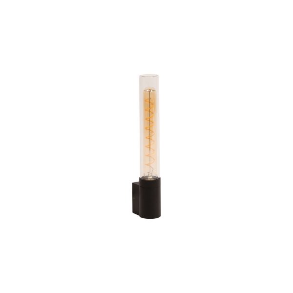 Außenwandlampe Glas Schwarz E27 IP54 H:33 cm modern