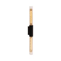 Au&szlig;enwandlampe Up Down Glas Schwarz E27 IP54 H:62 cm