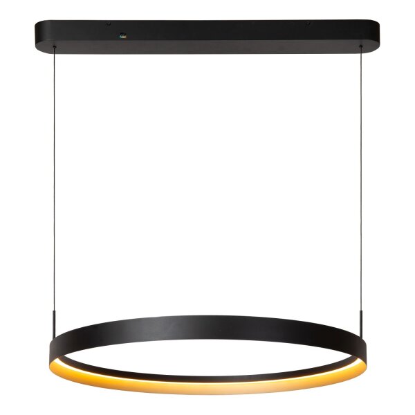 LED Pendelleuchte Schwarz Ring CCT 2200-3000K L:80 cm
