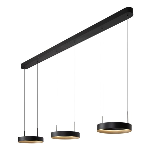 LED Pendelleuchte Alu Schwarz CCT 2200-3000K L:166 cm