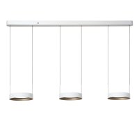 LED Pendelleuchte Alu Weiß 3-flammig 2200-3000K