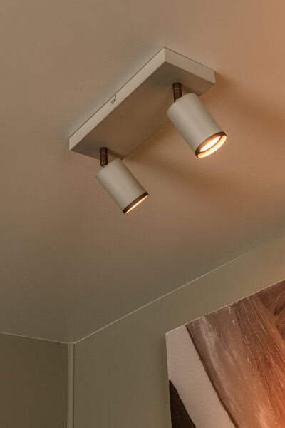 Deckenlampe schwenkbar drehbar Alu Taupe GU10 L:28 cm