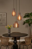 Pendelleuchte Filz Glas Schwarz Taupe E27 Ø50 cm