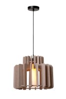 H&auml;ngelampe Filz Glas Schwarz Taupe E27 &Oslash;40 cm modern
