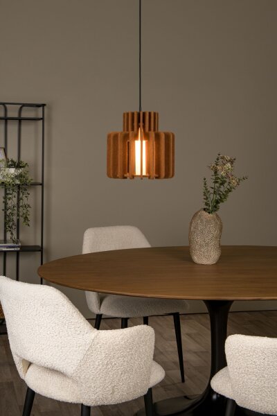 Hängelampe Filz Glas Schwarz Terrakotta E27 B:40 cm
