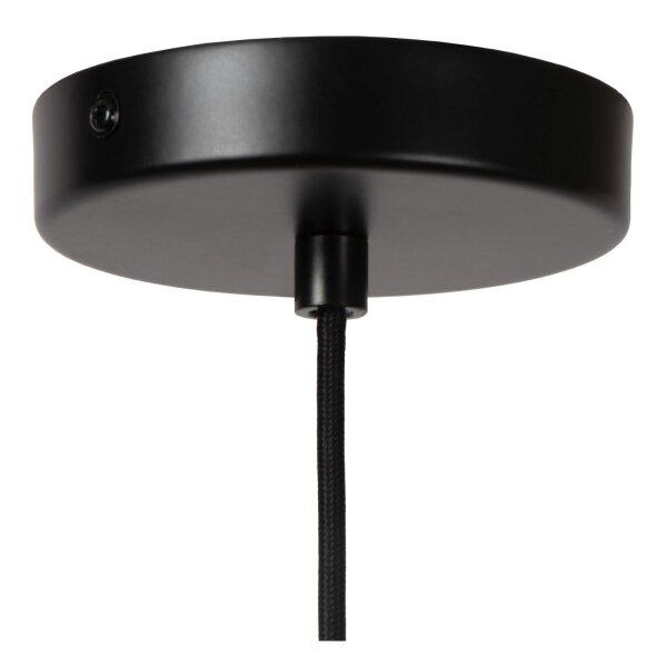 Hängelampe Filz Glas Schwarz Terrakotta E27 B:40 cm
