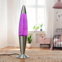 Elégante lampe à lave paillettes violet...