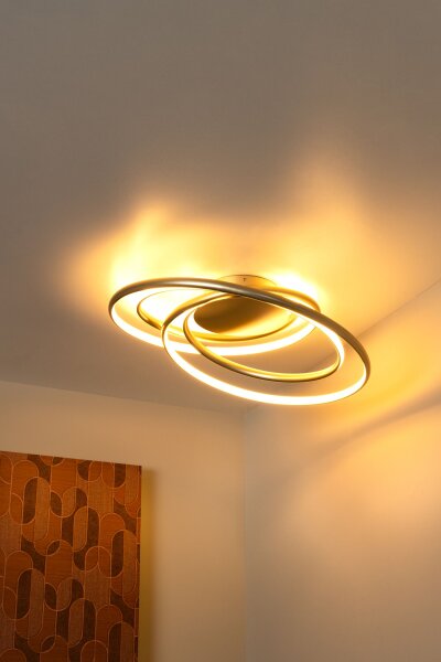 LED Deckenlampe Messing Aluminium 2700K B:64 cm