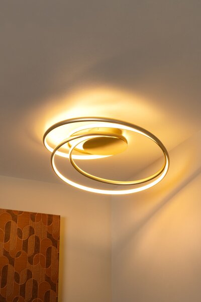 LED Deckenlampe Messing Aluminium 2700K B:64 cm