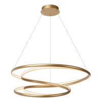 LED H&auml;ngelampe Messing Aluminium 2700K &Oslash;80 cm