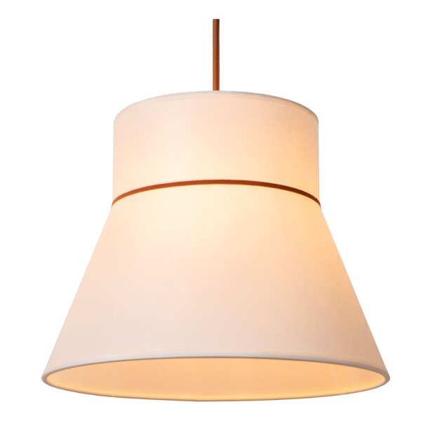 Hängelampe verstellbar Papier Beige Weiß E27 130 cm