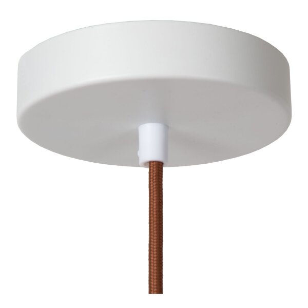 Pendelleuchte blendarm Papier Beige Weiß E27 Ø45 cm