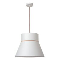 Pendelleuchte blendarm Papier Beige Weiß E27...