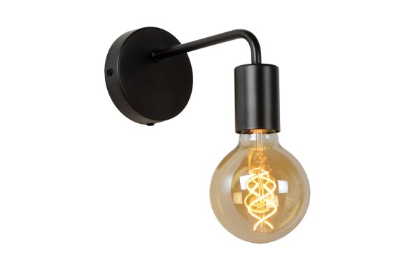 Wandlampe Schwarz Vintage minimalistisch E27 T:20 cm
