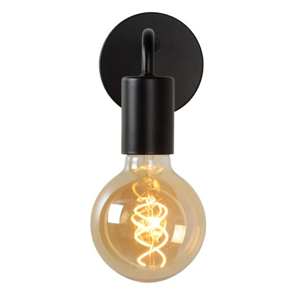 Wandlampe Schwarz Vintage minimalistisch E27 T:20 cm
