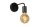 Wandlampe Schwarz Vintage minimalistisch E27 T:20 cm