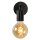 Wandlampe Schwarz Vintage minimalistisch E27 T:20 cm