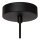 Hängelampe Glas Metall Schwarz Messing E27 Ø30 cm rund