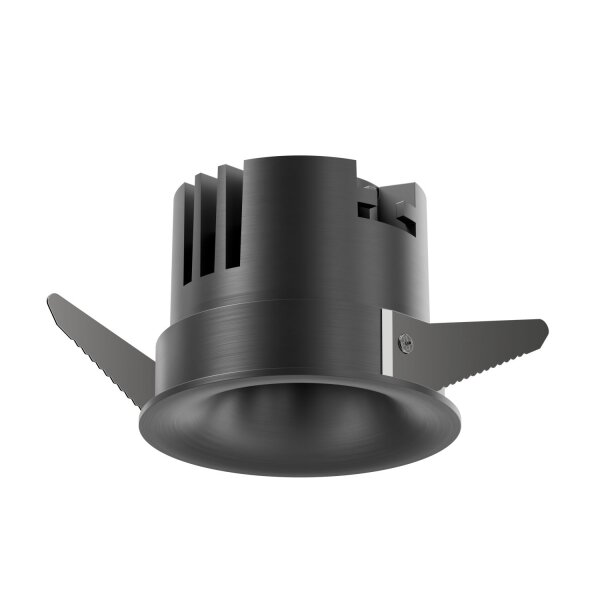 LED Einbauleuchte Schwarz-Chrom CCT 2700-4000K Ø8 cm
