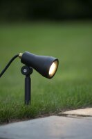 Bodenstrahler flexibel Erdspieß Alu Schwarz GU10 IP54