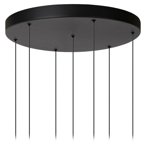 LED Hängelampe Metall Schwarz Rauchglas 3000K L:52 cm