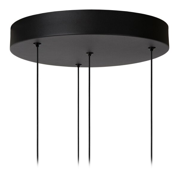LED Hängelampe Metall Schwarz Rauchglas 3000K L:36 cm