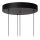 LED Hängelampe Metall Schwarz Rauchglas 3000K L:36 cm