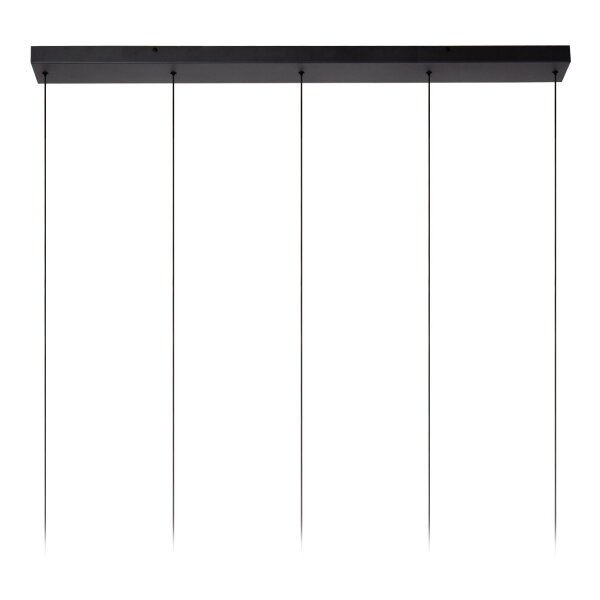 LED Pendelleuchte Metall Schwarz Rauchglas 3000K 127 cm
