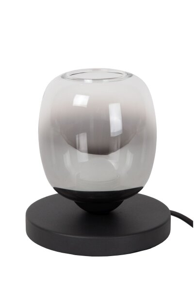 LED Tischleuchte Metall Rauchglas 3000K Ø15 cm rund