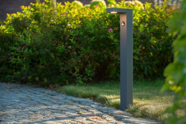 LED Wegeleuchte Alu Anthrazit 3000K IP54 H:60 cm außen