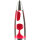 Auffallende Lavalampe Rot Transparent H:36cm TIMMY