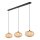 Hängelampe verstellbar Bambus Holz E27 L:141 cm