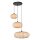 Hängelampe verstellbar Bambus Holz E27 L:84,5 cm rund