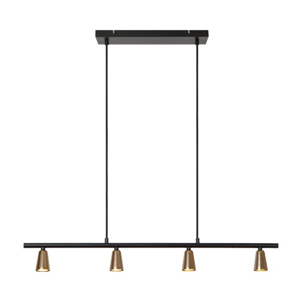 Hängelampe verstellbar Schwarz Champagner GU10 L:95 cm