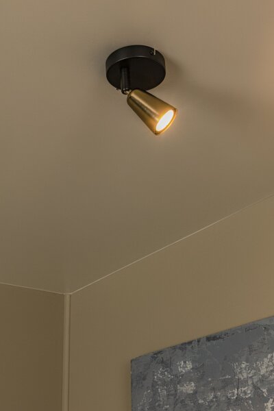 Deckenleuchte verstellbar Metall Champagner GU10