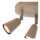 Deckenstrahler flexibel Metall Taupe GU10 B:24,5 cm